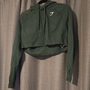 Gymshark Forest Green Cropped Hoodie